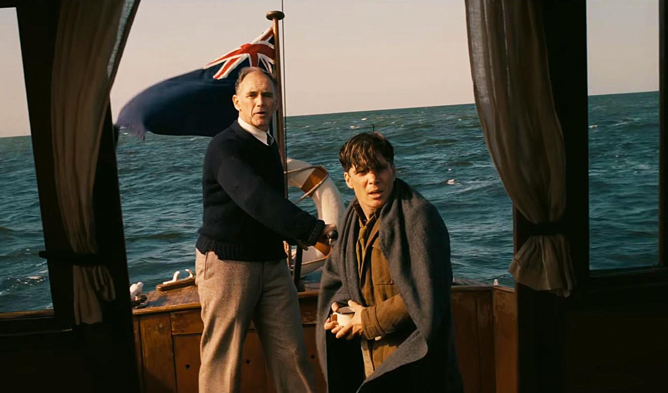 Mark Rylance and Cillian Murphy dominating this emotive acting thing in Dunkirk. Image via hamiltonhodell.co.uk | Dunkirk movie review | onetakekate.com