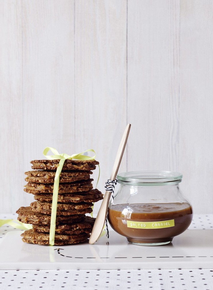 Anzac Thins with Salted Caramel from Dish Magazine NZ | onetakekate.com